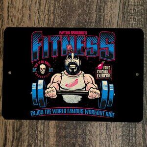 Captain‎ Spauldings Fitness 8x12 Metal Wall Halloween Sign Horror